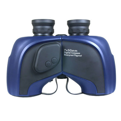 7x prismáticos resistentes Marine Digital Compass de agua de la ampliación 7x50